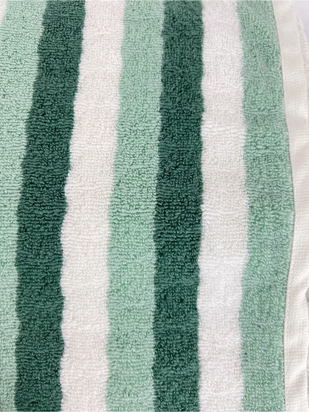 SOHO Living Bath Towel Set Green White Polka Dot & Stripe  Soft Cotton 8 Pc NEW